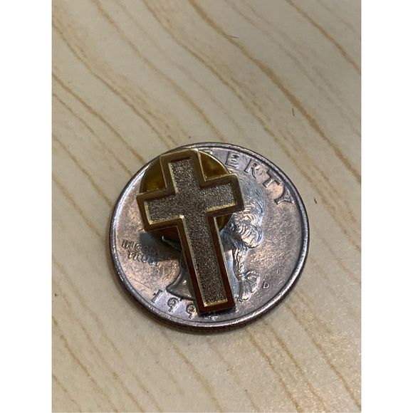 Gold Cross Lapel and  Hat Pin #faith #cross - Picture 1 of 3